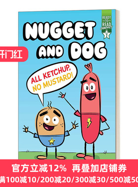 努格特和狗系列1 英文原版 Nugget and Dog All Ketchup No Mustard 英文版 Ready-to-Read Graphics Level 2 进口英语原版书籍