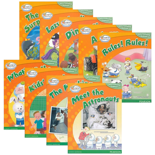 朗文小学英语分级阅读绘本2级9册 主题式经典故事 Bright Readers 2 英文原版 遇到宇航员 儿童英语词汇学习书籍 香港朗文少儿教材