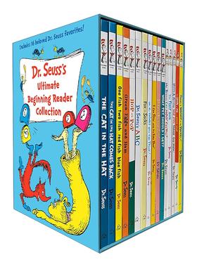 英文原版 Dr.Seuss's Ultimate Beginning Reader Boxed Set Collection 苏斯博士经典初级读物盒装套装 16册合集 戴帽子的猫