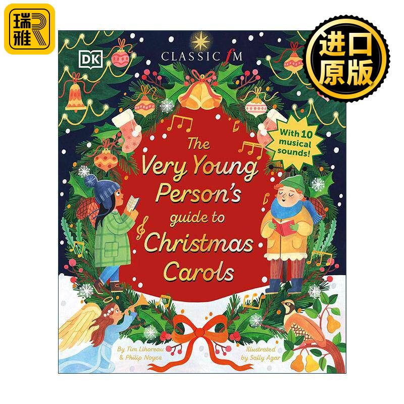 英文原版 The Very Young Person's Guide to Christmas Carols 青少年圣诞颂歌指南 圣诞节歌谣活动玩具发声书 精装 英文版