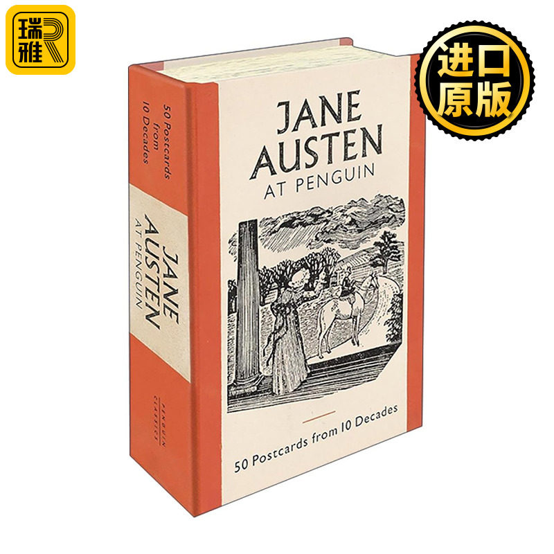 英文原版 Jane Austen at Penguin 企鹅兰登出品 简奥斯汀250周年纪念明信片 50张经典出版封面 英文版 进口英语原版书籍