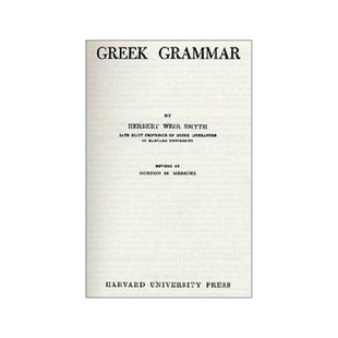 英文原版 Greek Grammar 希腊语语法 精装 Herbert Weir Smyth 英文版 进口英语原版书籍