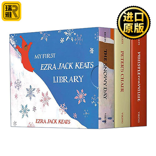 英文原版 My First Ezra Jack Keats Library 艾兹拉·杰克·季兹经典三册盒装套装 下雪天 彼得的口哨 彼得的椅子 儿童绘本英文版