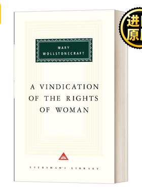 为女权辩护 人人图书馆精装收藏版 英文原版 A Vindication of Rights of Woman 英文版 Mary Wollstonecraft 进口英语原版书籍