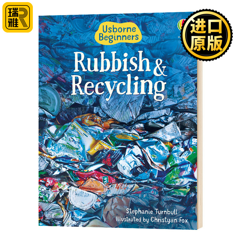 初学者科普垃圾回收和利用英文原版 Beginners Rubbish and recycling儿童英语常识启蒙绘本读物尤斯伯恩 Usborne进口英语书籍