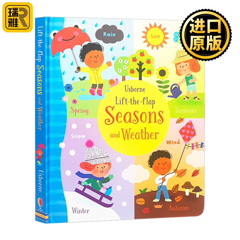 正版 Usborne LifttheFlap Seasons and Weather 季节天气主题翻翻书 儿童绘本图片