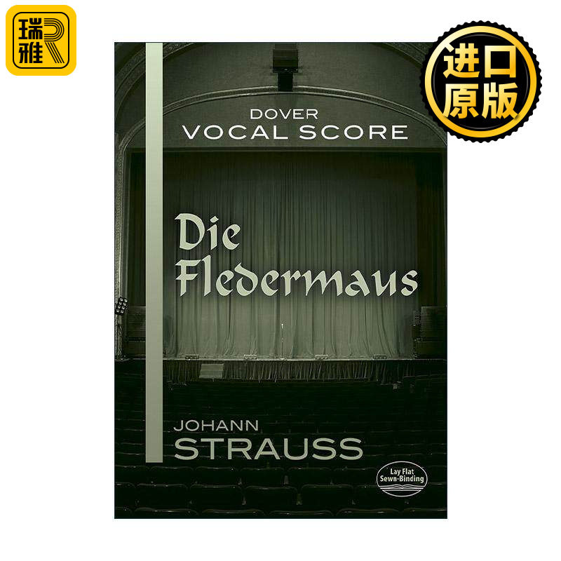 原版 Die Fledermaus Vocal Score 蝙蝠 声乐乐谱 英德双语版 约翰·施特劳斯轻歌剧 进口原版书籍