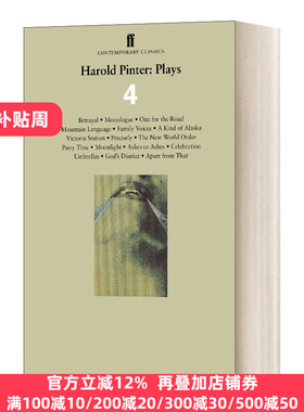 哈罗德品特戏剧集4 英文原版 Harold Pinter Plays 4 诺贝尔文学奖得主 危险女人心 山地语言 家庭之声 英文版 进口英语原版书籍