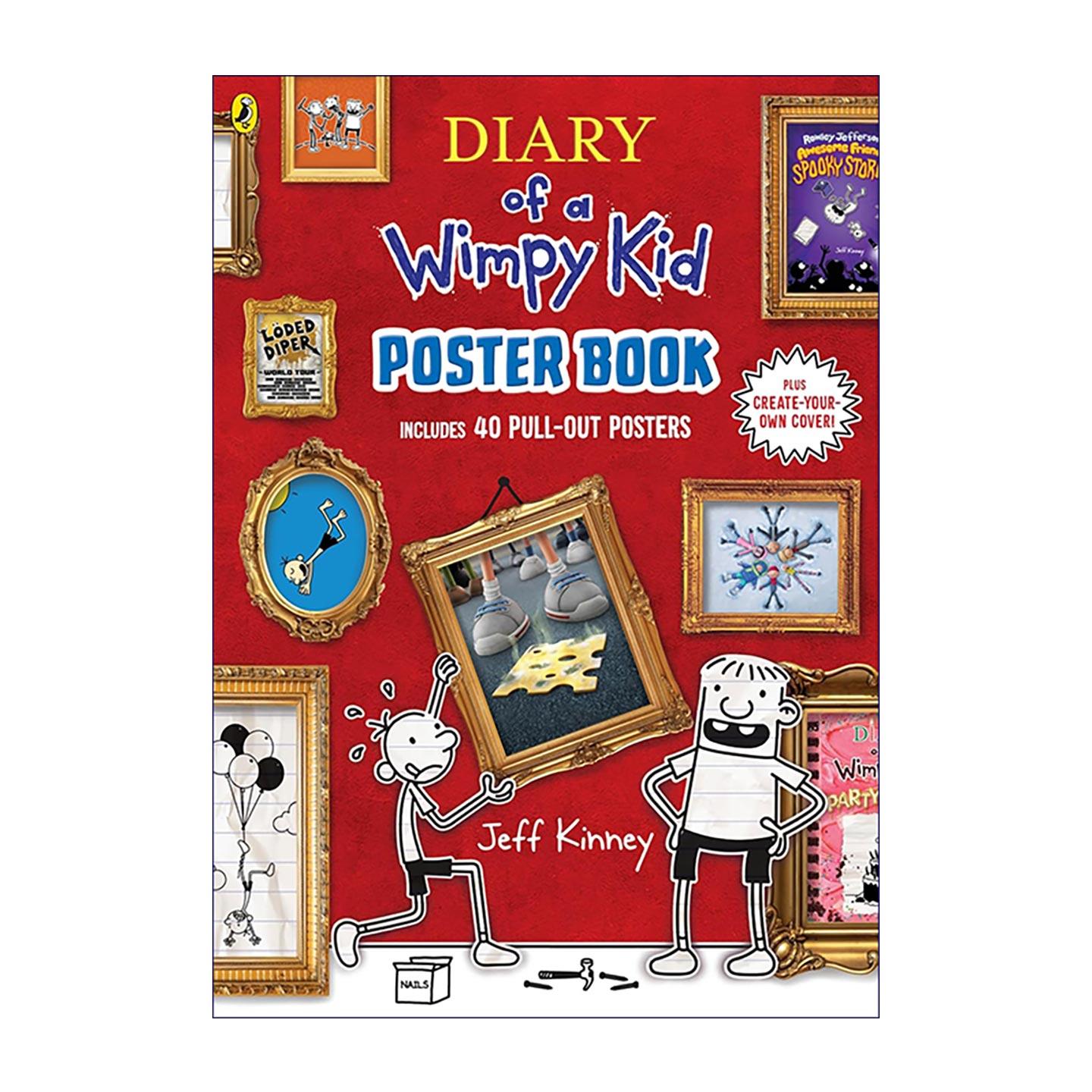 英文原版 Diary of a Wimpy Kid Poster Book 小屁孩日记海报书 含40张可撕海报 英文版 进口英语原版书籍