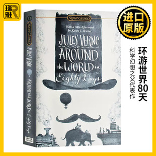 Around 英语书籍 凡尔纳 Days 英文原版 小说 环游地球八十天环球旅行记 World the 文学世界名著 环游世界80天 经典 Eighty