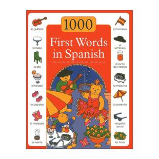 Words 进口原版 1000 书籍 精装 First 西班牙语一千词 原版 Spanish