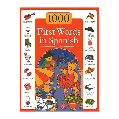原版 1000 First Words In Spanish 西班牙语一千词 精装 进口原版书籍