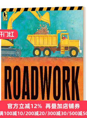 英文原版 Roadwork 道路施工 2-5岁儿童卡车工作主题绘本 Sally Sutton 英文版 进口英语原版书籍