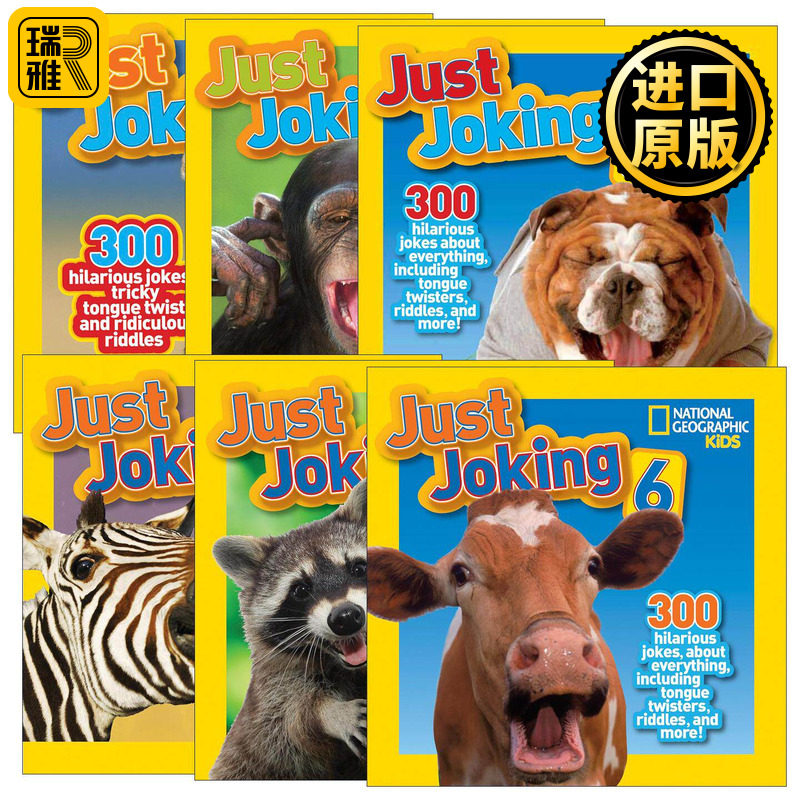 英文原版 National Geographic Kids Just Joking 国家地理儿童幽默系列6册 300个笑话绕口令谜语 英文版 进口英语原版书籍