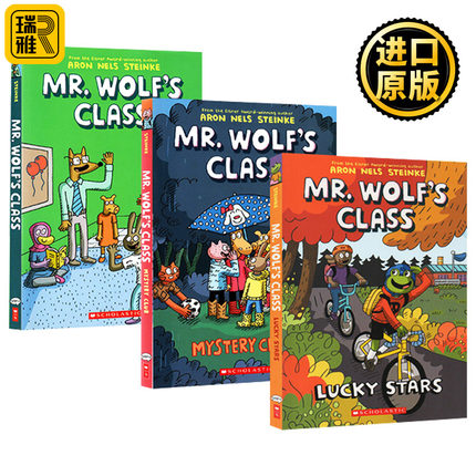 老狼先生的教室 全彩漫画1-3册套装 英文原版绘本 Mr Wolf's Class 1-3 狼老师的课堂故事 英文版儿童英语图画书 进口原版书籍