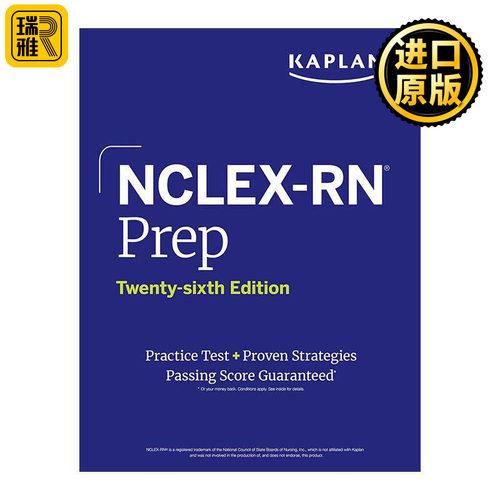 英文原版 NCLEX-RN Prep 卡普兰 美国注册护士考试备考 第26版 含练习及备考策略 英文版 进口英语原版书籍