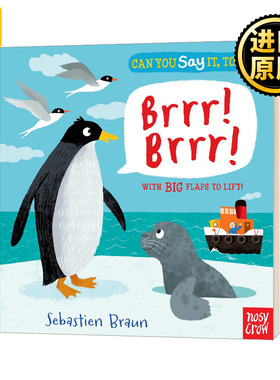 Can You Say It Too Brrr Brrr 你也可以这样说吗系列 动物拟声词 纸板翻翻书 英文原版儿童绘本