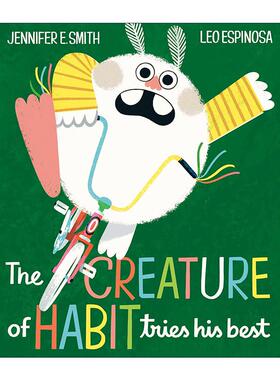 英文原版The Creature of Habit Tries His Best A Creature of Habit Story不言败的大个子 儿童精装情绪启蒙认知绘本 学习新事物