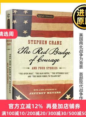 红色英勇勋章及四个故事 英文原版小说 The Red Badge of Courage 英文版原版 Stephen Crane 进口英语书籍