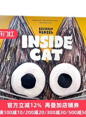 待在房子里的猫 英文原版 Inside Cat 儿童精装绘本 3-5岁 英文版 Brendan Wenzel 进口英语原版书籍