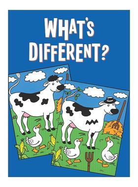 英文原版 What's Different 有何不同 找茬游戏 儿童益智活动书 脑筋急转弯 锻炼思维能力 英文版 进口英语原版书籍