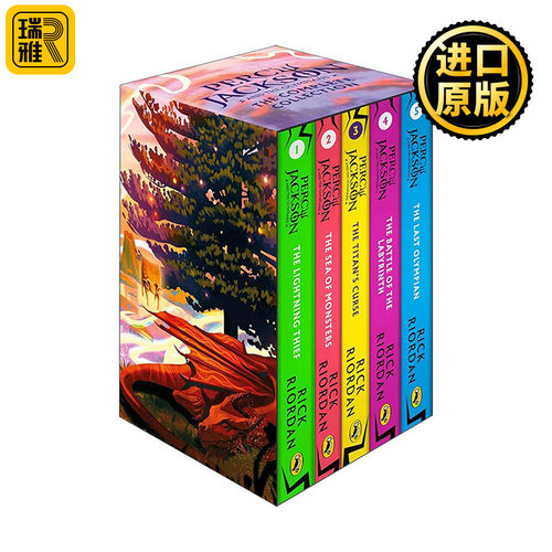 英文原版 Percy Jackson and the Olympians Boxset 波西杰克逊 奥林匹亚众神系列5册盒装 英文版 进口英语原版书籍