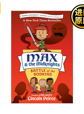 英文原版 Max and the Midknights 02 Battle of the Bodkins 麦克斯和米德克尼特人2 Big Nate大内特系列作者Lincoln Peirce