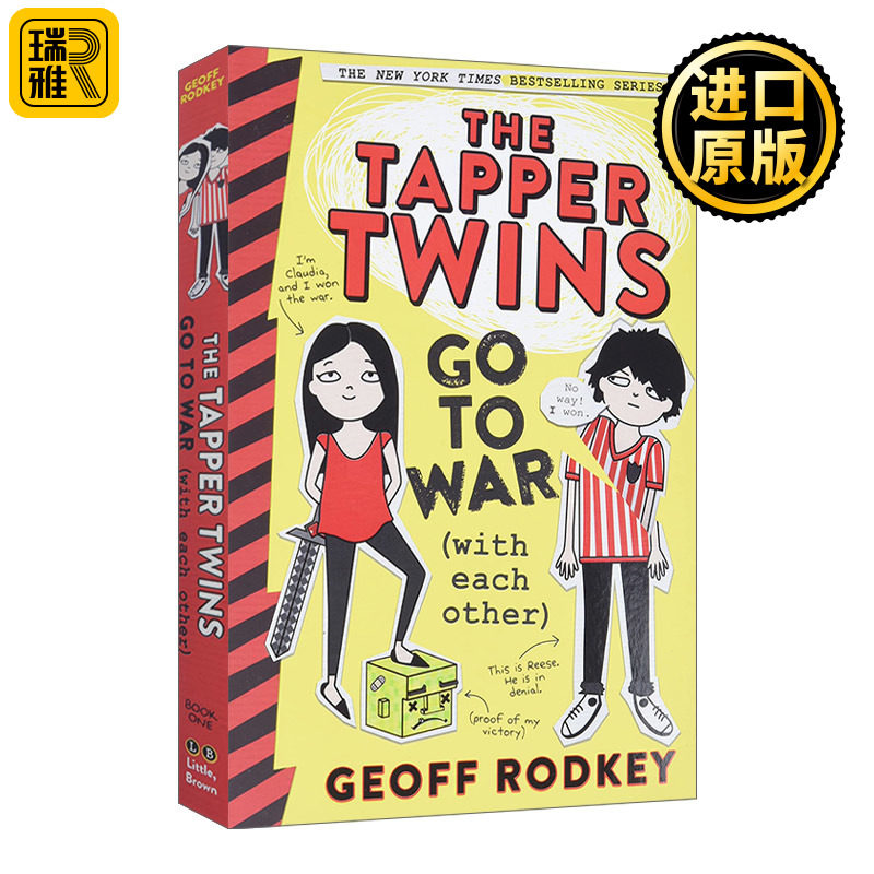 英文原版 The Tapper Twins Go to War 双胞胎大战 儿童幽默章节小说 With Each Other 英文版 Geoff Rodkey 进口英语原版书籍