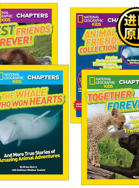 英文原版 National Geographic Kids Chapters 国家地理动物与人类4册 国家地理儿童章节书 英文版 进口英语原版书籍