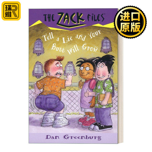 英文原版 The Zack Files 28 Tell a Lie and Your Butt Will Grow 札克档案系列28 儿童冒险章节桥梁书 Dan Greenburg 英文版