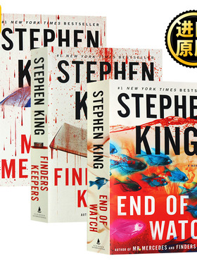 斯蒂芬金霍奇斯三部曲1-3 The Bill Hodges Trilogy 英文原版 悬疑推理小说 Mr Mercedes Finders Keepers End of Watch英语书籍