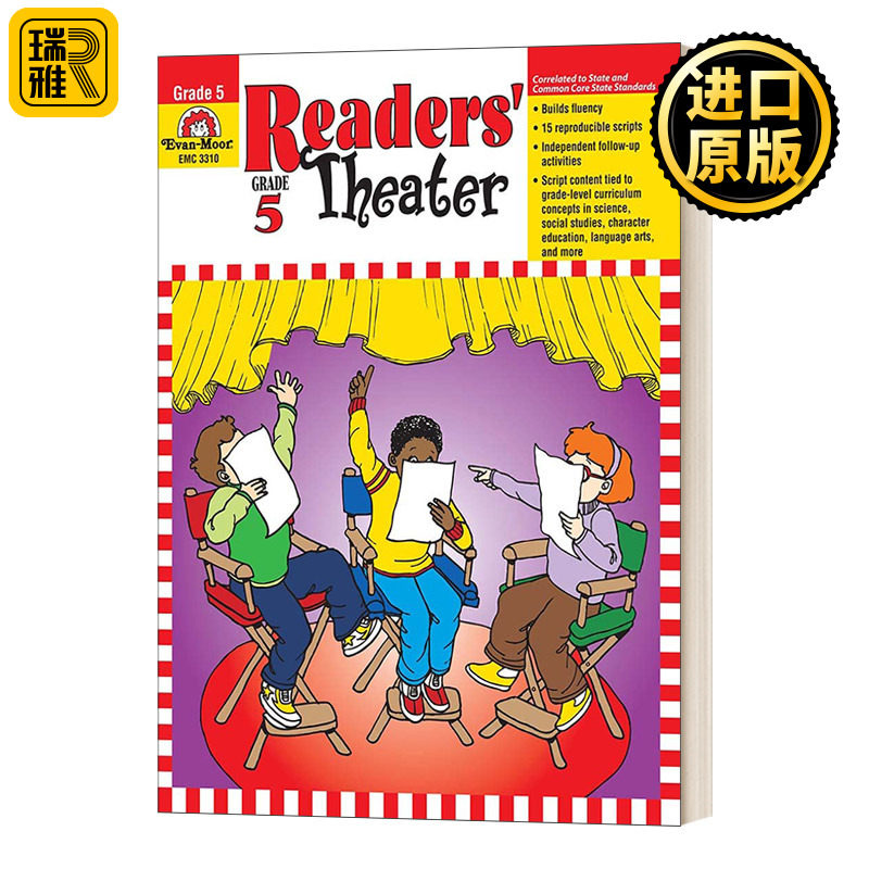 小读者大剧场话剧编排练习 五年级 英文原版 Evan-Moor Readers' Theater Grade 5 美国加州小学英语教辅教材evanmoor