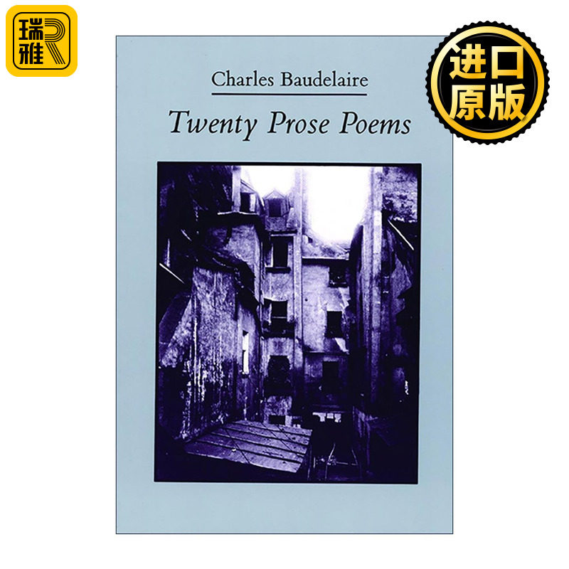英文原版 Twenty Prose Poems 二十首散文诗 恶之花作者Charles Baudelaire 法国诗集 英文版 进口英语原版书籍