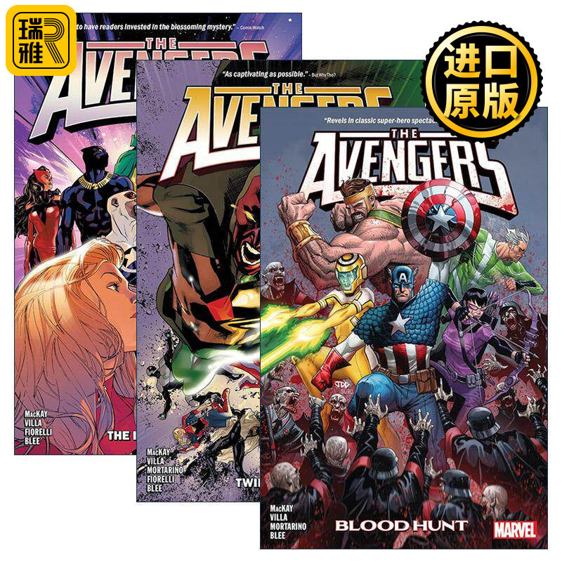 英文原版 Avengers By Jed Mackay 复仇者联盟系列1-3册 漫威漫画 不可能之城 暮光之梦 血猎 英文版 进口英语原版书籍