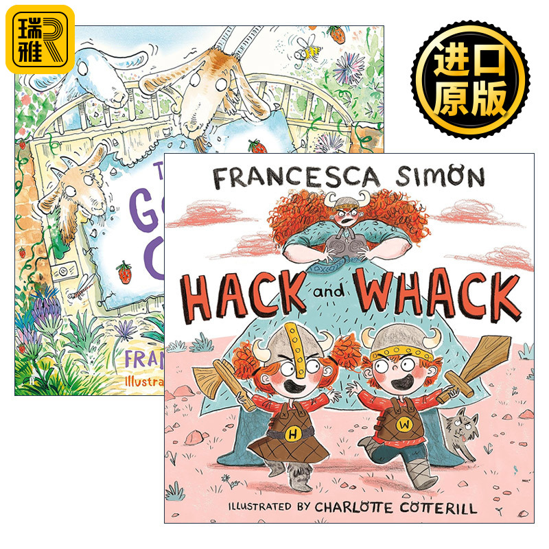 英文原版 Francesca Simon 儿童故事绘本2册套装 Goat Cafe 山羊咖啡 Hack and Whack 小小维京人 英文版 进口英语原版书籍