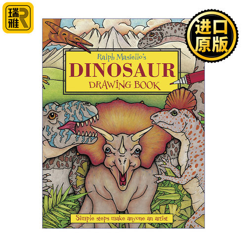 Ralph Masiello's Dinosaur Drawing Book 拉尔夫·马谢洛儿童恐龙主题涂色书
