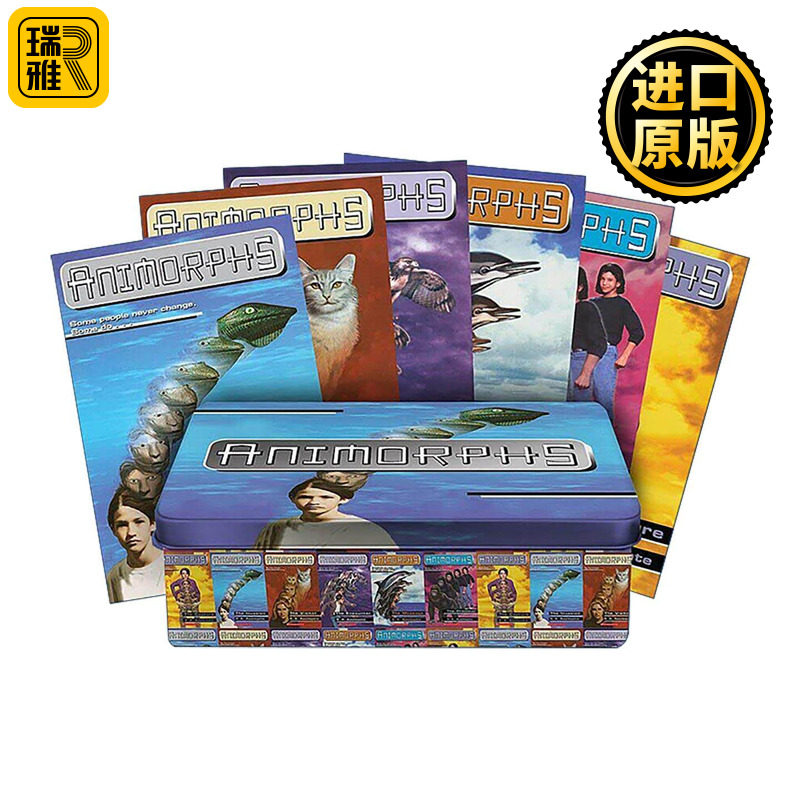 英文原版 Animorphs Retro Tin Boxset 动物变形人6本铁盒装 科幻小说 英文版 进口英语原版书籍