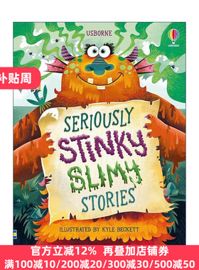 英文原版 Usborne Illustrated Seriously Stinky Slimy Stories 捧腹大笑的臭味书 八个传统故事 尤斯伯恩全彩插图精装故事书