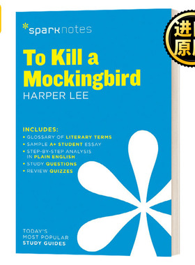 杀死一只知更鸟 文学导读系列 英文原版 To Kill a Mockingbird 哈珀李 SparkNotes Literature Guide指南 英语学习原著小说书籍
