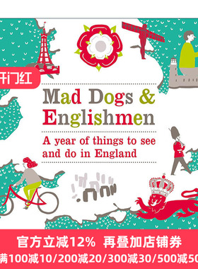 英文原版 Mad Dogs and Englishmen 疯狗和英国人 一年中的英国观光消遣乐趣 精装 精装旅行指南 英文版 进口英语原版书籍