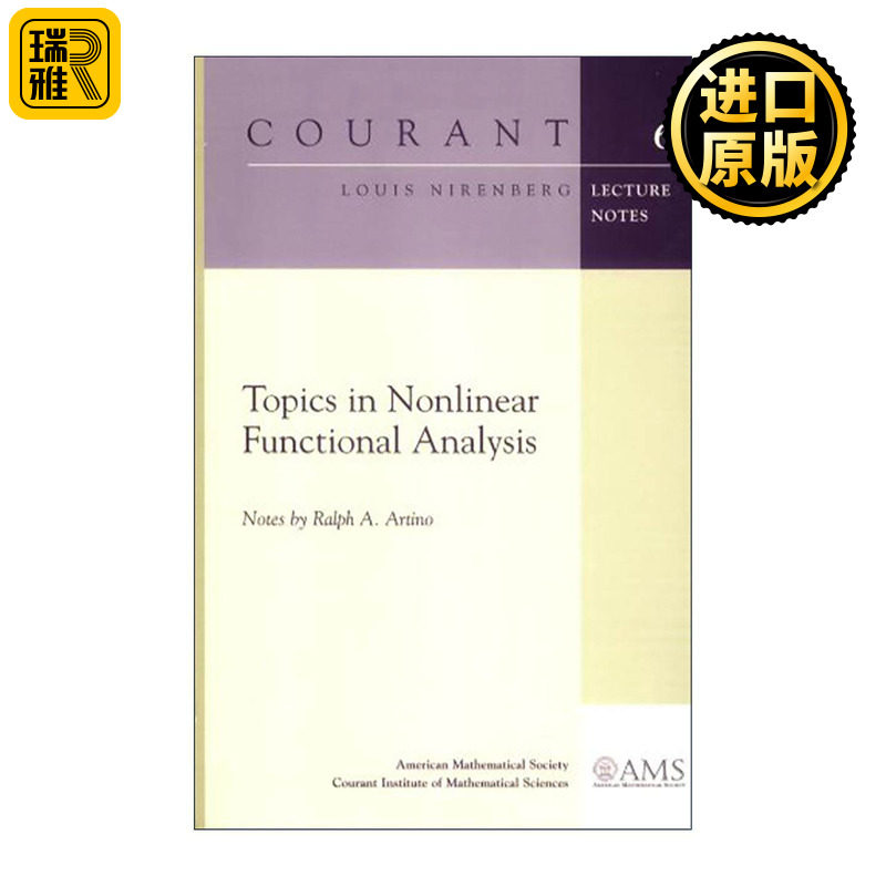 英文原版 Topics in Nonlinear Functional Analysis 非线性泛函分析主题 Louis Nirenberg 英文版 进口英语原版书籍