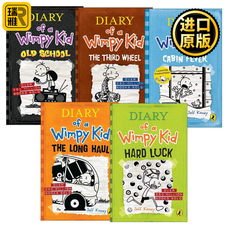 英文原版 Diary of a Wimpy Kid 小屁孩日记6-10册 课外读物章节书 幽默儿童漫画 英文版 进口英语原版书籍