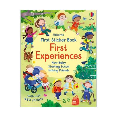 英文原版 Usborne First Sticker Book First Experiences 尤斯伯恩贴纸书 幼儿宝宝启蒙趣味益智游戏 英文版