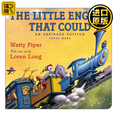 英文原版 The Little Engine That Could 勇敢的小火车头做到了 儿童经典绘本 纸板书 玩具船去航行插画师洛伦·朗 进口英语书籍