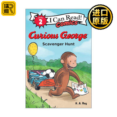 英文原版 Curious George Scavenger Hunt 乔治猴 寻宝游戏 I Can Read Comics Level 2 分级阅读儿童漫画 英文版进口英语原版书籍