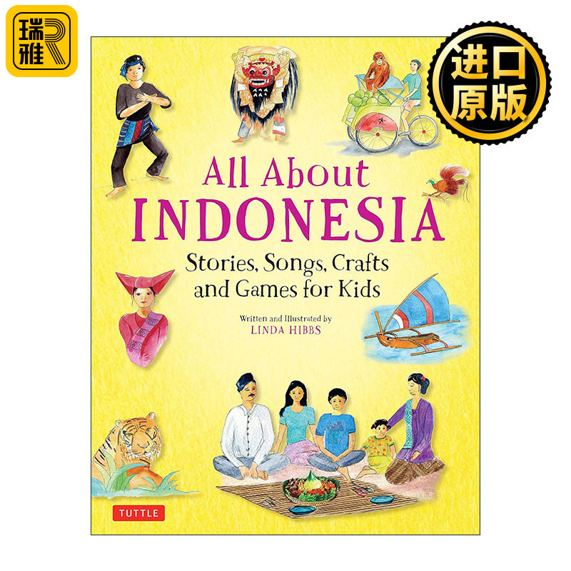英文原版 All about Indonesia 印度尼西亚概览 故事 歌曲 手工艺及游戏 儿童精装科普百科 英文版 进口英语原版书籍