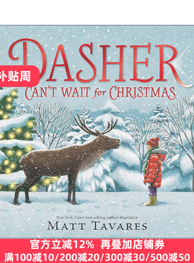 英文原版 Dasher Can't Wait for Christmas 迫不及待地迎接圣诞节 儿童节日主题绘本精装 英文版 进口英语原版书籍