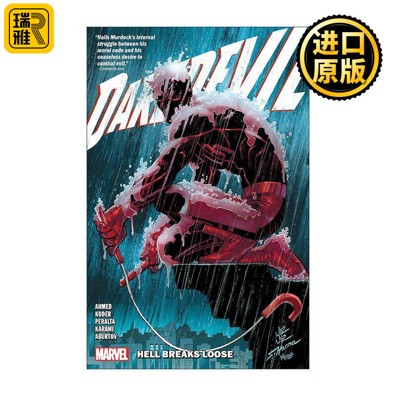 英文原版 Daredevil by Saladin Ahmed Vol.1 Hell Breaks Loose 超胆侠 卷一 地狱爆发 漫威漫画 英文版 进口英语原版书籍
