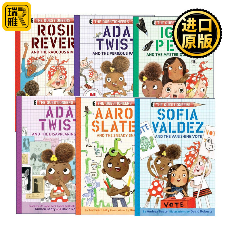 英文原版 The Questioneers Book 梦想行动派系列6册 STEAM教育 艾达与消失的狗狗 苏菲与消失的选票 英文版 进口英语原版书籍