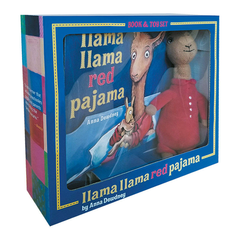 穿红睡衣的羊驼拉玛 书和毛绒玩偶 英文原版 Llama Llama Red Pajama Book And Plush 儿童读物 毛绒玩具 英文版 进口英语原版书籍